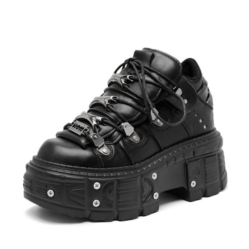Men Shoes Size Chart - Женские черные туфли в стиле панк