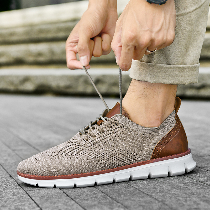 Men'S Shoes Brogues - Мужские повседневные туфли-броги: классические, дышащие, с