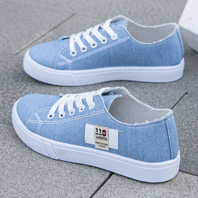 Men Shoes On Sale - Женские низкие кеды из денима на