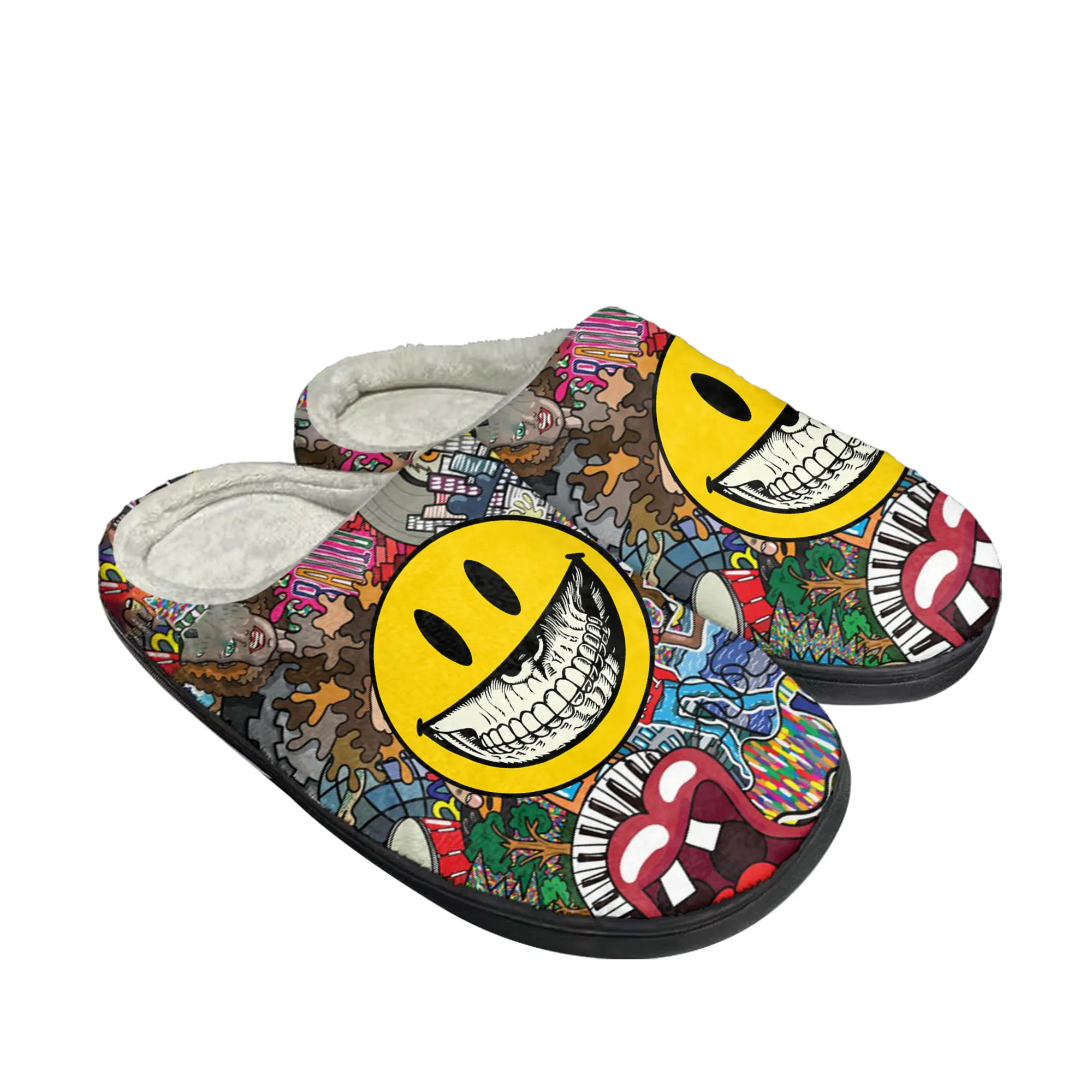 Men Shoes High - Домашние хлопковые тапочки с уличным искусством