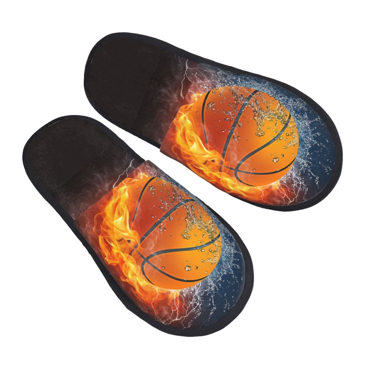 Men'S Shoes Basketball - Плюшевые домашние тапочки с баскетбольным мячом