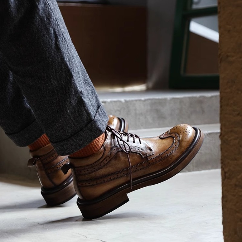 Британские броги с резным высо – обзор и цена Men'S Shoes Brogues