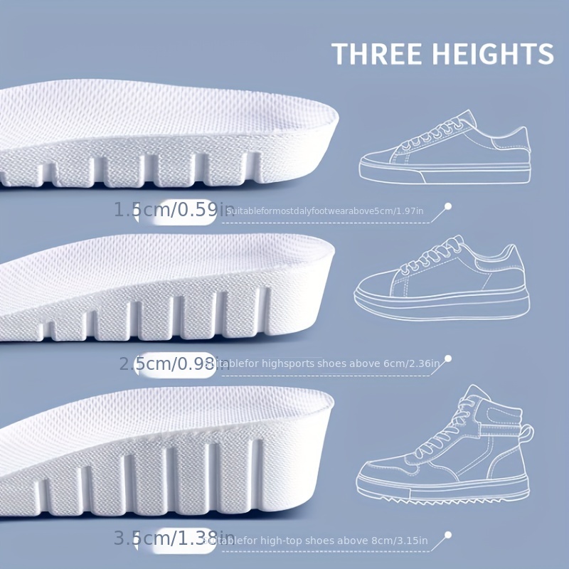 1 пара новых 1,5-3,5 см белых  – обзор и цена Men Shoes Size Chart