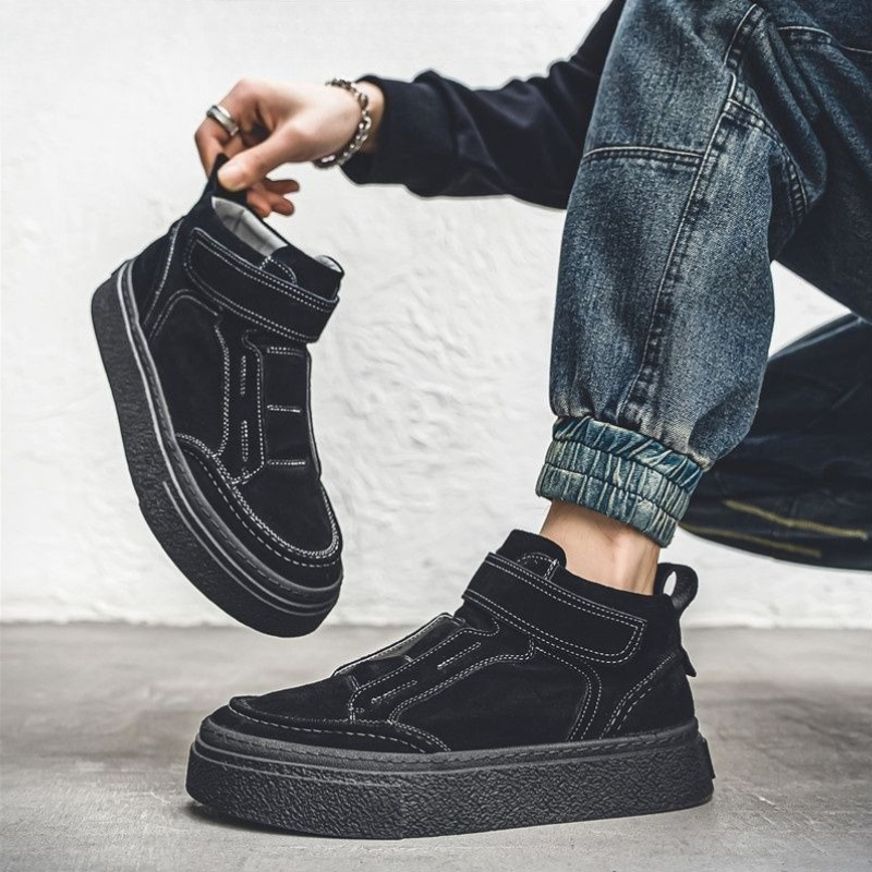Модные высокие кроссовки на ли – обзор и цена Men Shoes Velcro
