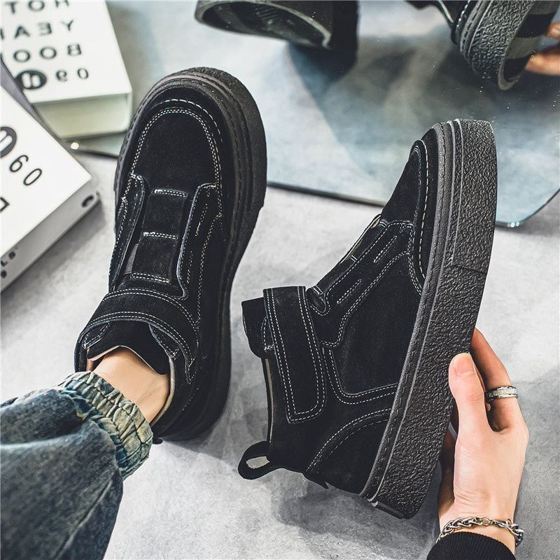Модные высокие кроссовки на ли – обзор и цена Men Shoes Velcro