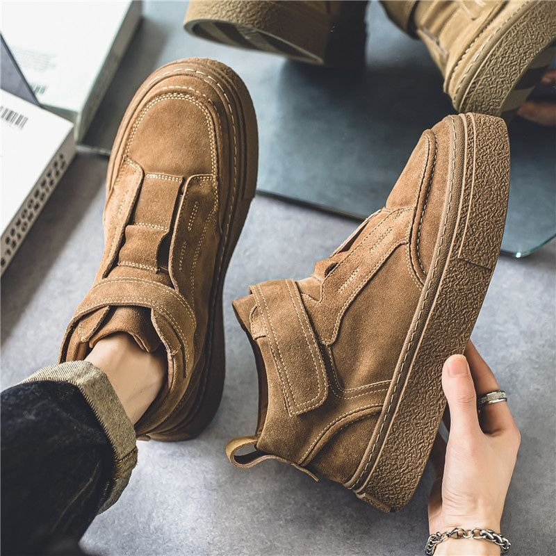 Модные высокие кроссовки на ли – обзор и цена Men Shoes Velcro
